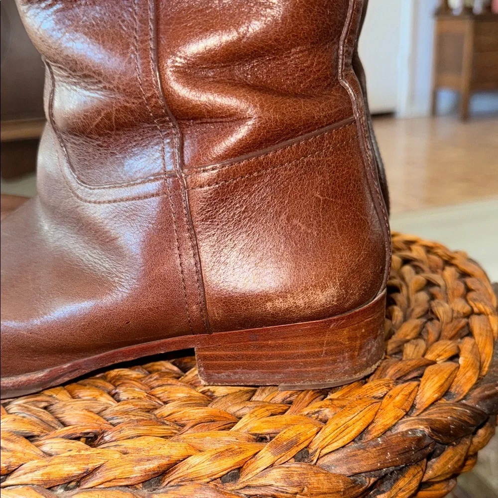 Tory Burch Brown Leather Riding Boots Size 10M - Picture 5 of 11